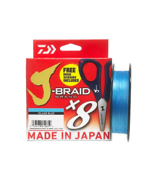 DAIWA J-BRAID GRAND X8 135M ISLAND BLUE + FORBICI