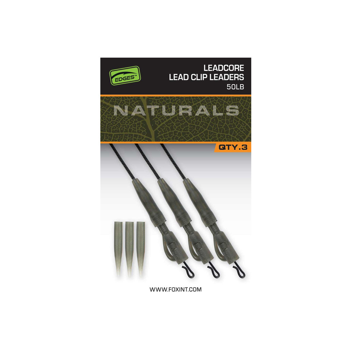 FOX EDGES NATURALS LEADCORE POWER GRIP LEAD CLIP LEADERS