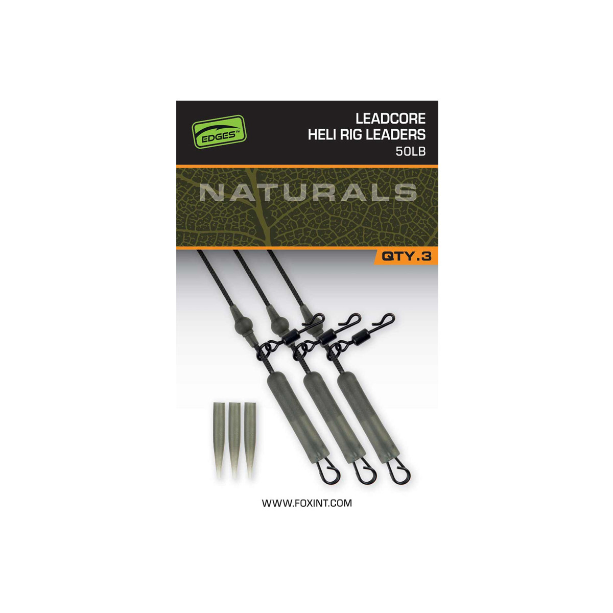 FOX EDGES NATURALS LEADCORE HELI RIG LEADERS