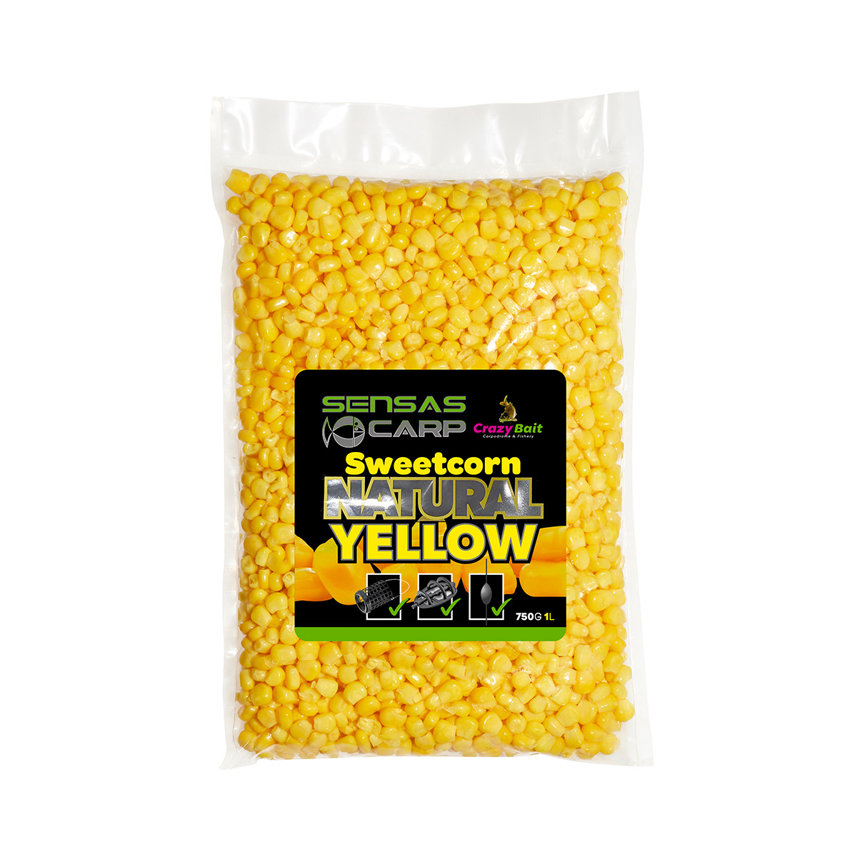 SENSAS CARP CRAZY BAIT MAIS NATURAL YELLOW