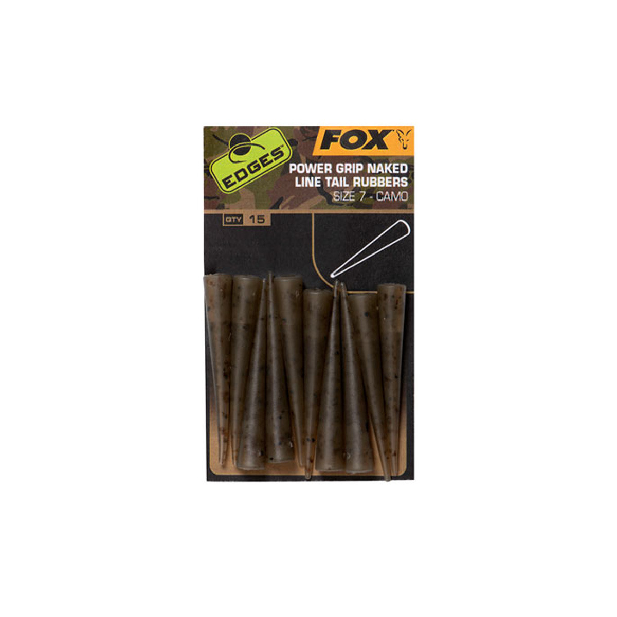 FOX EDGES CAMO POWER GRIP NAKED LINE TAIL RUBBERS