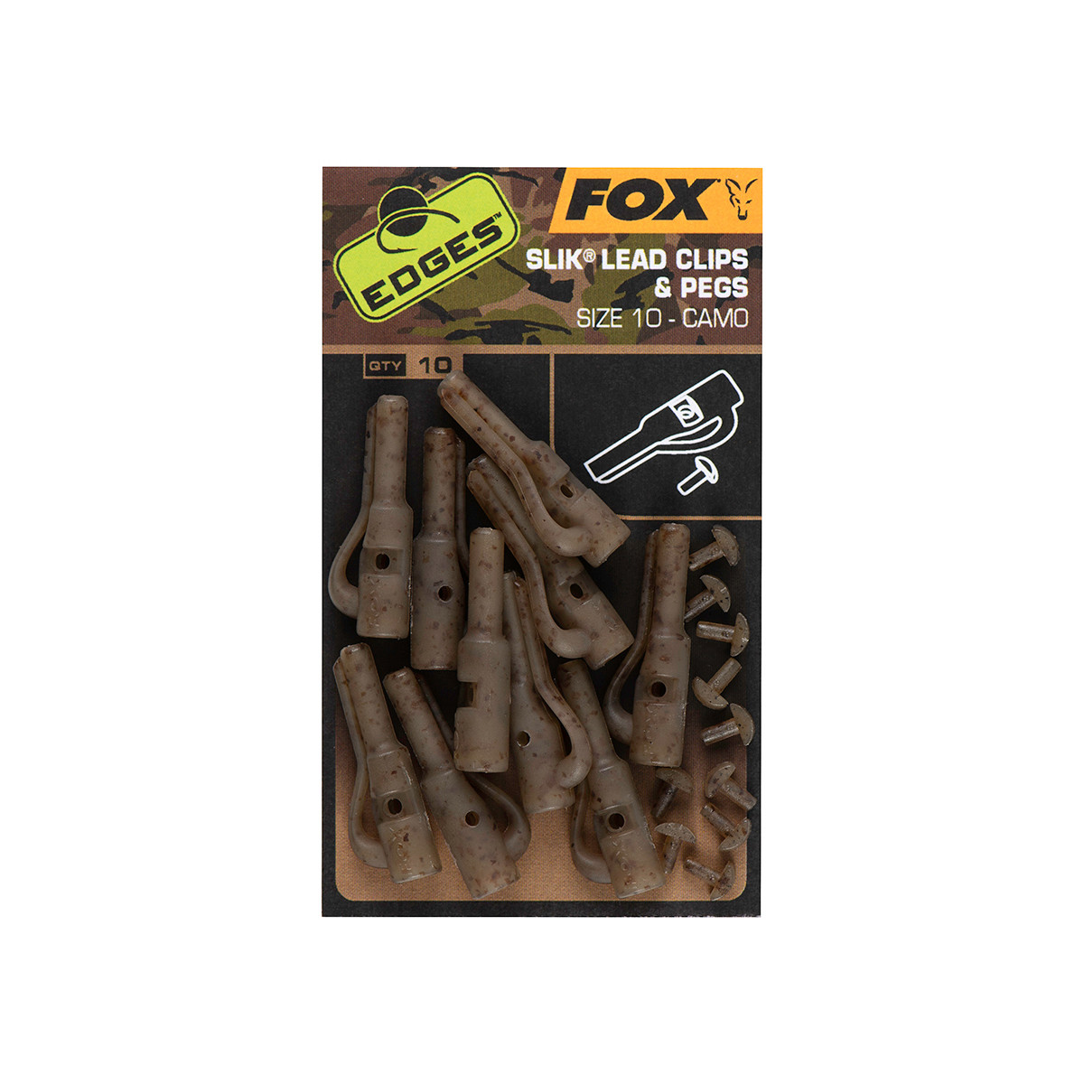 FOX EDGES CAMO SLIK LEAD CLIP & PEGS