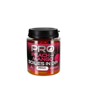 STARBAITS PRO PEACH & MANGO BOILIES IN DIP