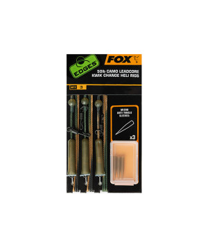 FOX EDGES 50LB CAMO LEADCORE KWIK CHANGE HELI RIGS