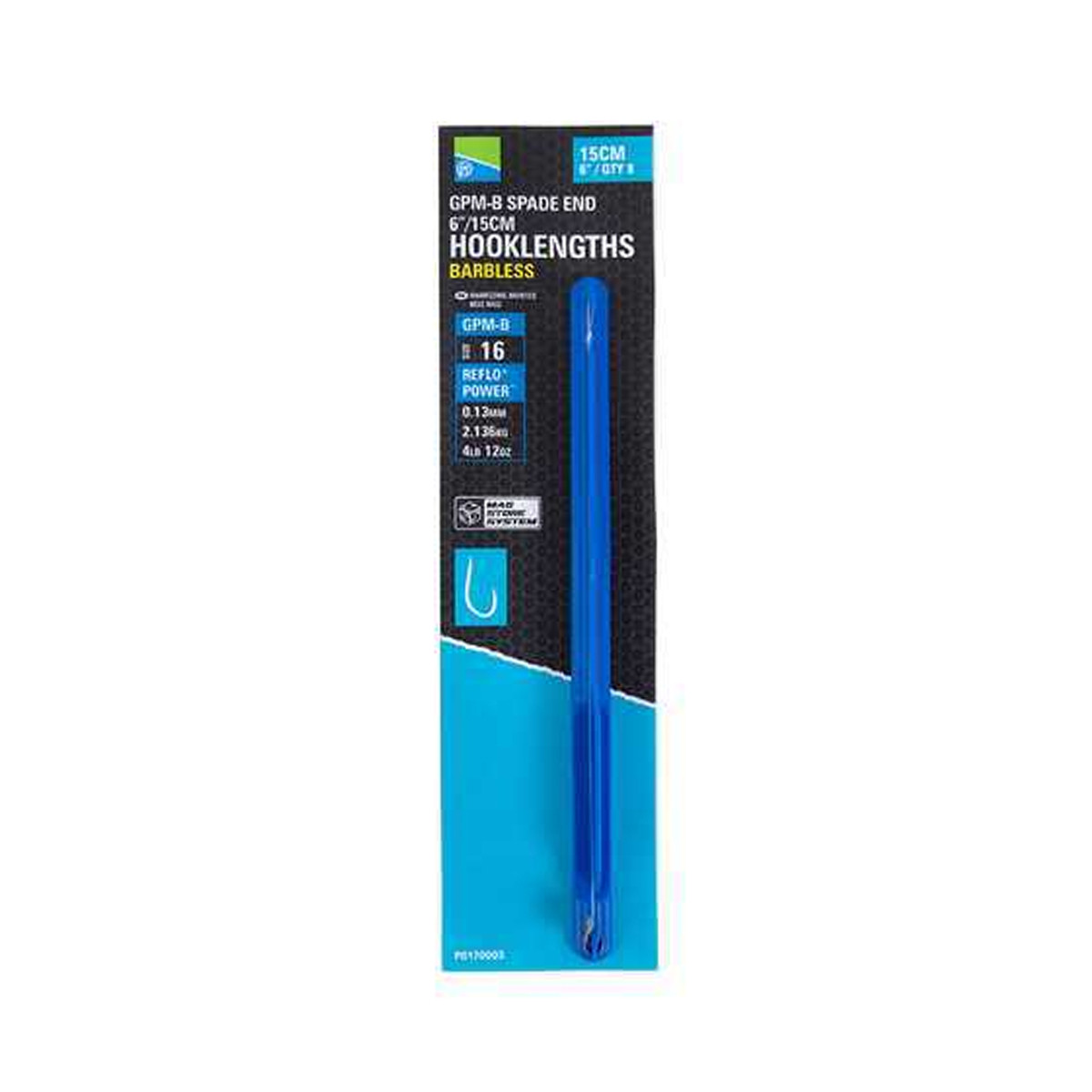 PRESTON GPM-B SPADE END HOOKLENGHTS BARBLESS
