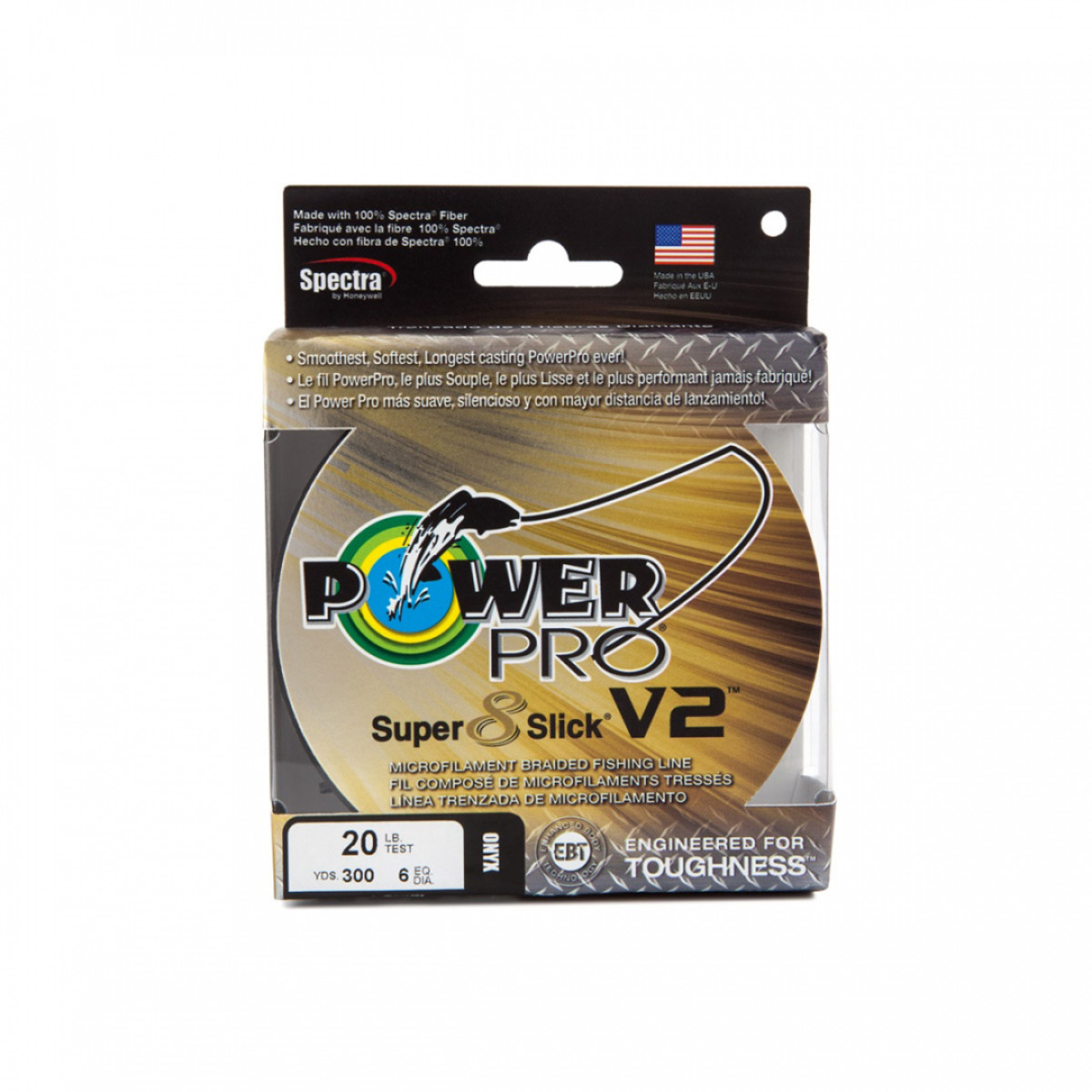 POWER PRO SUPER 8 SLICK V2 275M HI-VIS AQUA