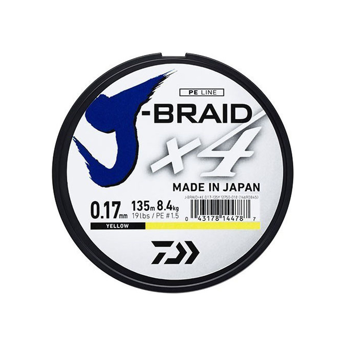 DAIWA J-BRAID X4 270M YELLOW