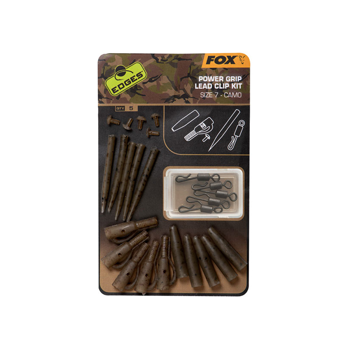 FOX EDGES CAMO POWER GRIP LEAD CLIP KIT