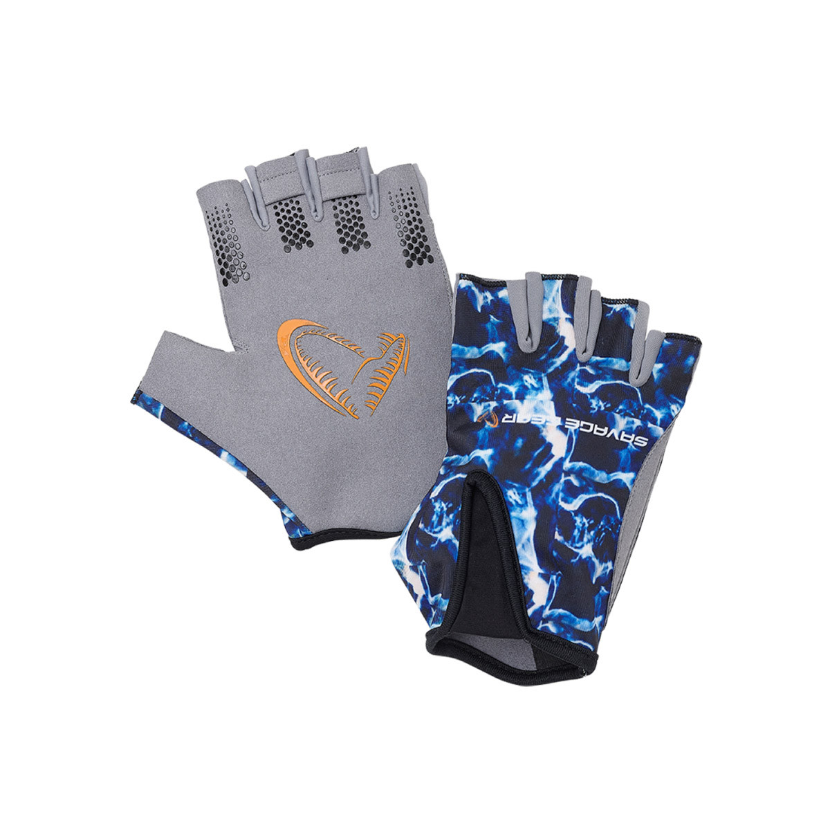 SAVAGE GEAR MARINE HALF GLOVE SEA BLUE