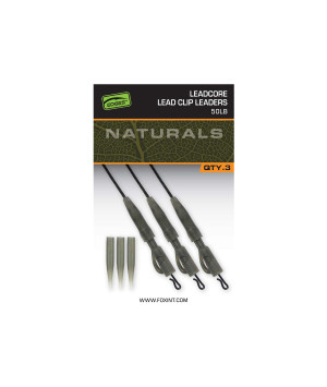 FOX EDGES NATURALS LEADCORE POWER GRIP LEAD CLIP LEADERS