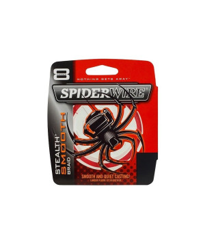 SPIDERWIRE STEALTH SMOOTH 8 BRAID 150M CORE RED