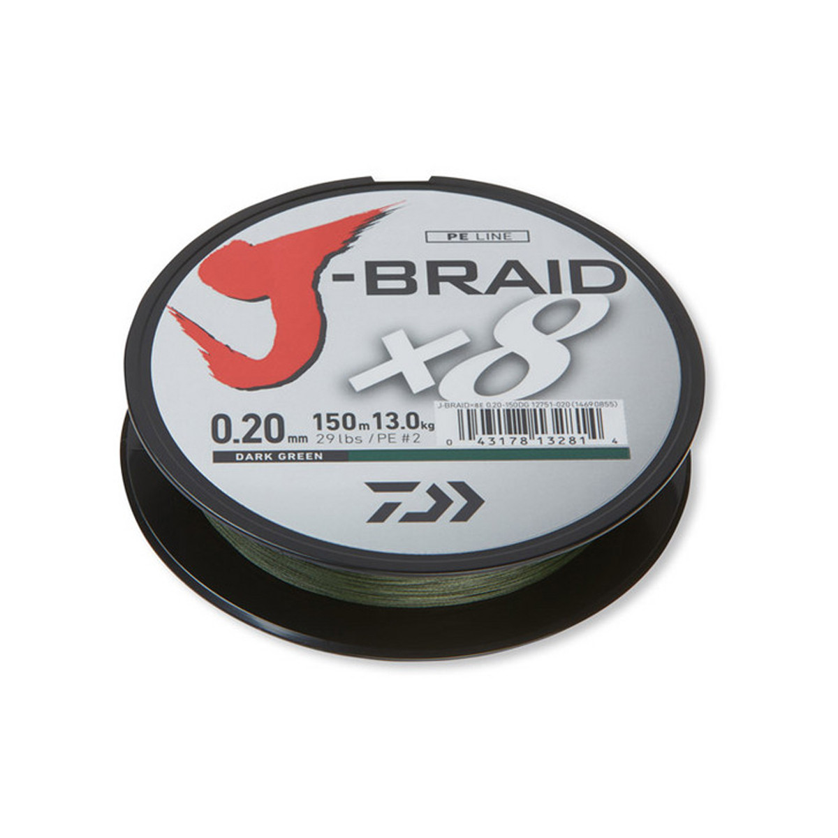 DAIWA J-BRAID X8 150M DARK GREEN