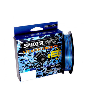 SPIDERWIRE STEALTH SMOOTH 8 BRAID 150M BLUE CAMO