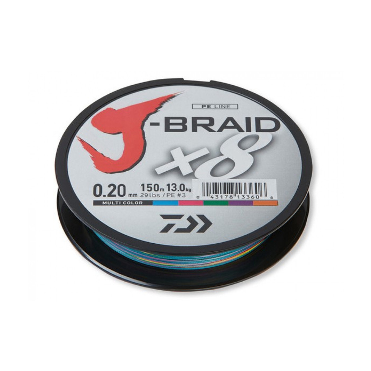 DAIWA J-BRAID X8 150M MULTICOLOR 