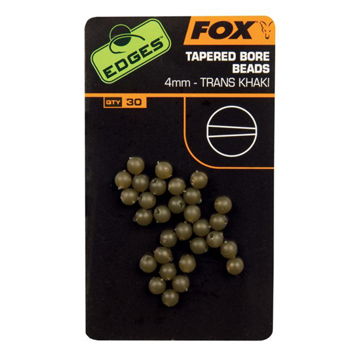 FOX EDGES TAPERED BORE BEADS