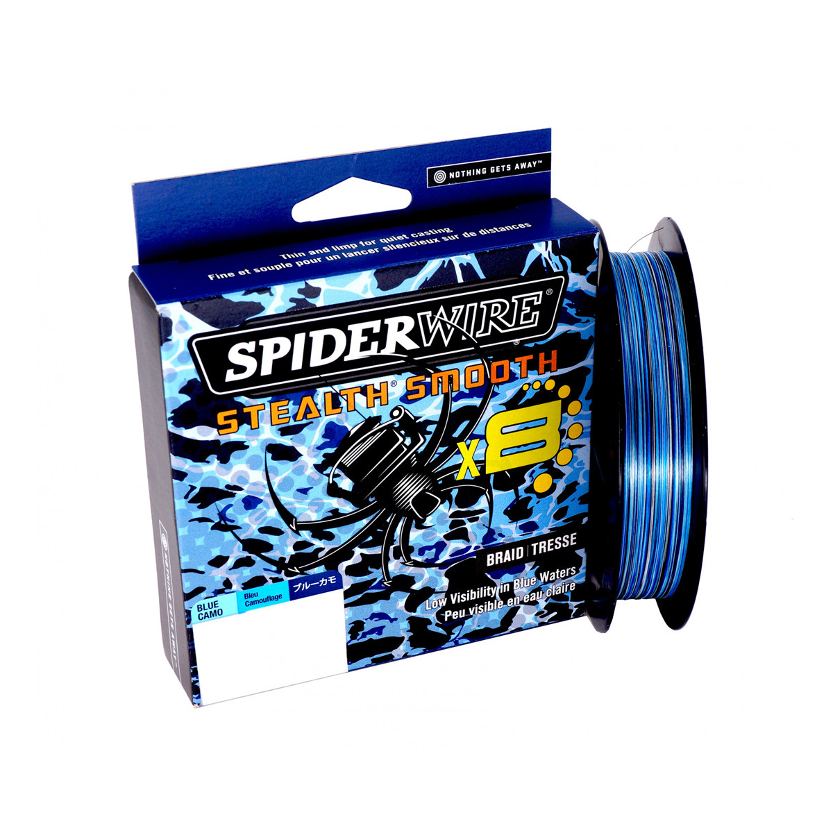 SPIDERWIRE STEALTH SMOOTH 8 BRAID 150M BLUE CAMO