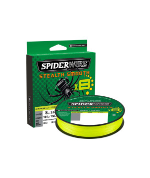 SPIDERWIRE STEALTH SMOOTH 8 BRAID 150M HI-VIS YELLOW